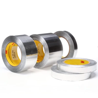 Image of 3M Aluminium Foil Tape 425, Silver, 50 mm x 55 m, 0.12