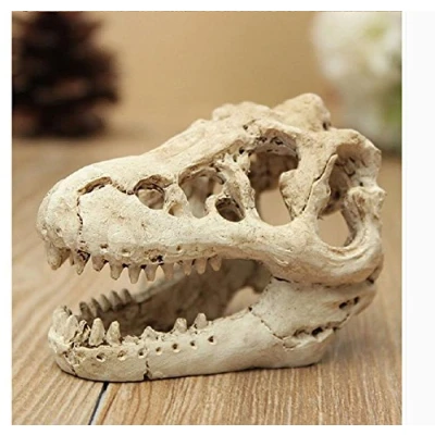 Image of XIGUI aquarium Decor Resin Emulational skull dinosaur skeleton ornament fish tank small decoration cave landscape pet reptile house