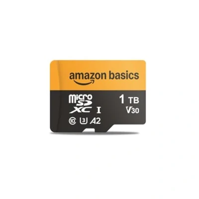 Image of Amazon Basics 1TB Micro SD Card with Reader Adapter, Fast Speed Up to 200MB/s, Black, 1 Pack