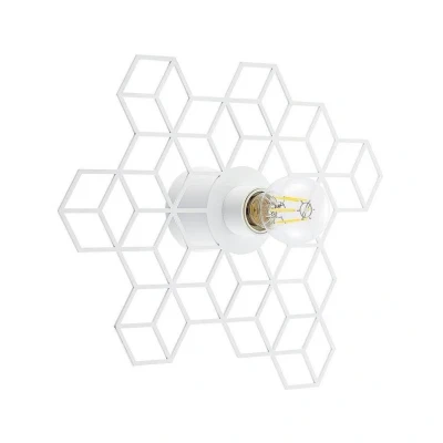 Image of Lucande Alexaru wall light, honeycomb, white