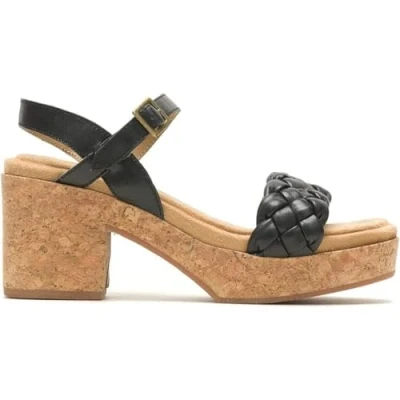 Image of Hush Puppies Women&#039;s Poppy Quarter Strap Sandal, Black, 3 UK