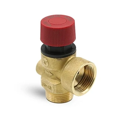 Image of DOJA Barcelona Boiler safety valve thread, pack of 1, 3/4 inch, 7 bar, heating valve, water pressure regulator for oil boilers, relief replacement parts, thermal