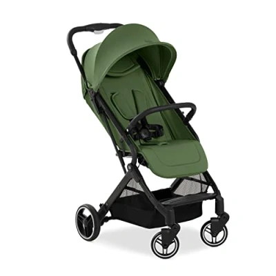 Image of hauck Travel N Care Plus, Green Lightweight Pushchair with Raincover, Head Cushion Suspension, Compact &amp; Foldable, UPF 50+, Fully Reclining from Birth up to 22 kg