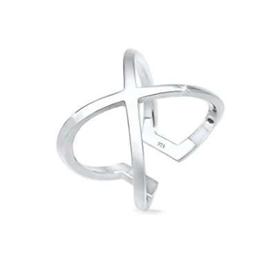 Image of Elli Ring Ladies Cross Basic Blogger Statement in 925 Sterling Silver