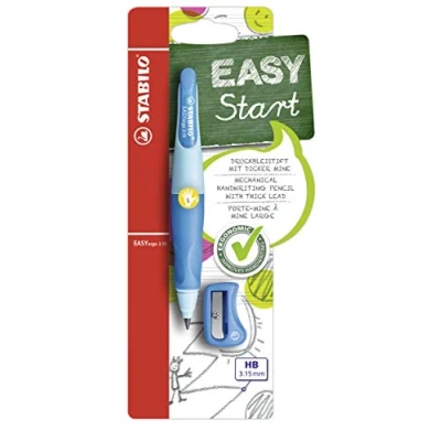 Image of Ergonomic Mechanical Pencil STABILO EASYergo 3.15 Left Handed Pack of 1 Light Blue/Dark Blue + Sharpener