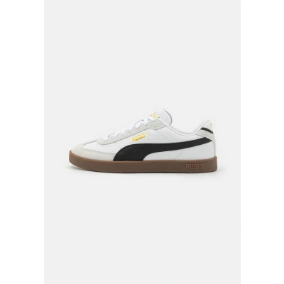 Image of Puma CLUB II ERA JR Unisex Trainers for kids, Size: 3, White/black leather and imitation