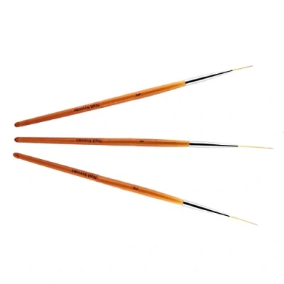 Image of 3Pcs Nail Art Liner Brushes, UV Gel Painting Drawing Line Brush Pen Dotting Tool Set