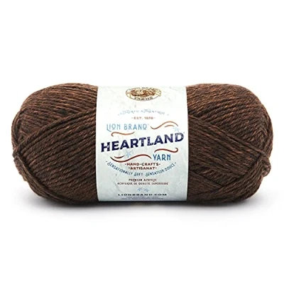 Image of Lion Brand Yarn Company 142 g 100 Percent Acrylic Heartland Ball, Sequoia, 10.89 x 22.95 cm, 136 126