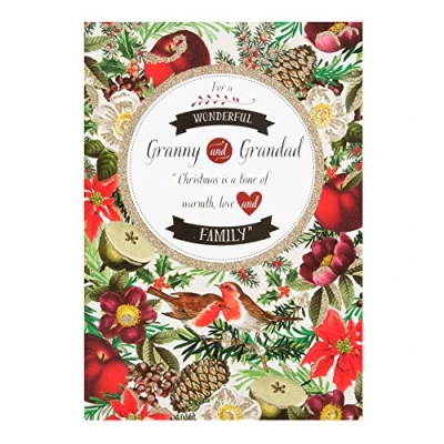 Image of Hallmark Granny and Grandad Christmas Card &#039;with Love&#039; Medium