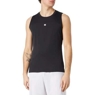 Image of Champion Men&#039;s Legacy Modern Basketball at The Gym Quick Dry S/L Tank Top, Black, M