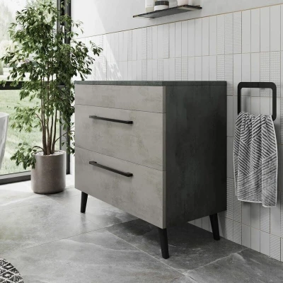Image of Vitusso Idro Grey Freestanding Countertop Vanity Unit without Basin 800mm