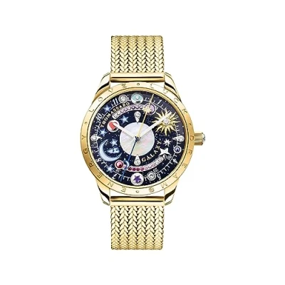 Image of Thomas Sabo Unisex Watch Cosmic Amulet with dial in Dark Blue Yellow Gold Coloured Stainless Steel, Steel WA0403 264 207