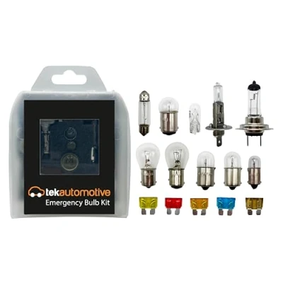 Image of Tek Automotive H7 15 pcs 24V Bulbs for Lorry Truck Emergency Spare Bulb Kit &amp; Fuse Replacement Set
