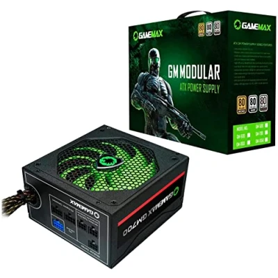Image of GameMax GM 700 80 Plus Bronze 700W Modular Active PFC 14cm Fan ATX Power Supply Unit Black