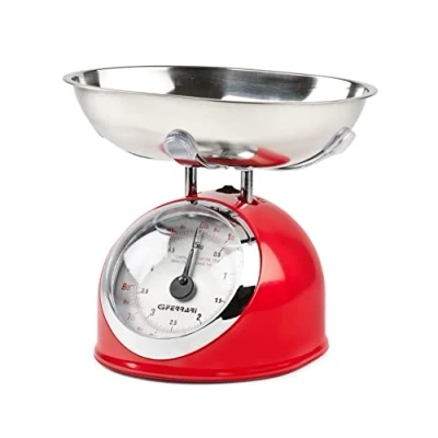 Image of G3 Ferrari g2000302 Mechanical Kitchen Scale, 5 kg, Red