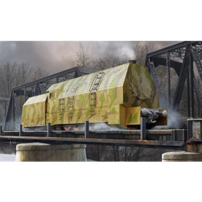 Image of Hobbyboss 82922&quot; German Panzerlok BR57 Armoured Locomotive Plastic Model Kit, 1:72 Scale