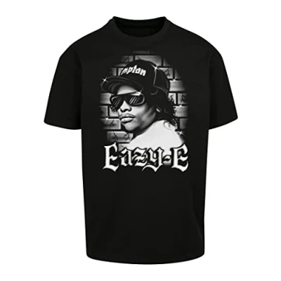 Image of Upscale by Mister Tee Eazye Paintbrush Oversize Print Tshirt, Men&#039;s, Size: Medium, Black