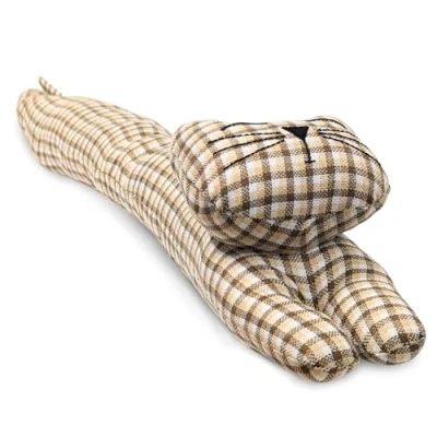 Image of Draft Excluder for Door Bottom Cat Draught Excluders Stopper 90 cm Polyester Fabric Material &amp; Sand Filling Heavy Weight Stitched Velvety Soft long Cushion