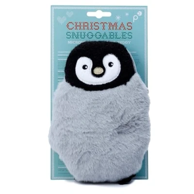 Image of Puckator Snuggables Penguin Microwavable Plush Wheat &amp; Lavender Heat Pack Heating Pads Hot and Ice Cold Cool Packs Bag for Sport Injuries Knee Back Pain Bed Warmer Wellness Health Products