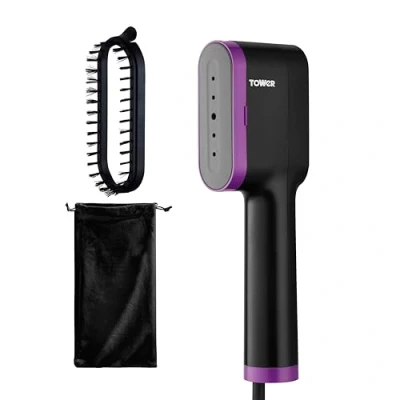 Image of Tower 1400W Digital Garment Steamer Lilac And Black