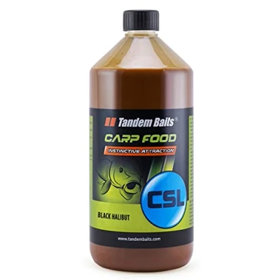 Image of Tandem Baits Carp Food CSL Black Halibut, Fish Attractors Fishing Without Effort, Big Bait, Accessories for Professionals &amp; Hobby Anglers 1000 ml