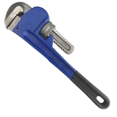 Image of Dunnet Tools Stilson Pipe Wrench Heavy Duty Straight Adjustable Plumbing Drop Forged Stillson Wrenches 10&quot; 48&quot; Sizes Plumbers Tool (10&quot;)