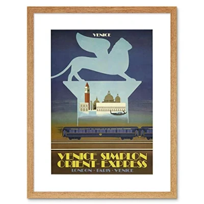 Image of Wee Blue Coo TRAVEL SIMPLON TUNNEL ORIENT EXPRESS VENICE LONDON PARIS UK ART PRINT B12X1700