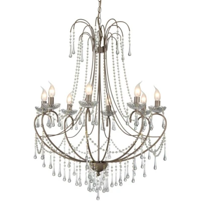 Image of Romance 8 Light Multi Arm Chandeliers Pale Taupe