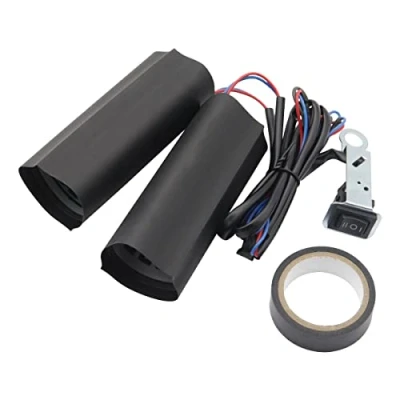 Image of Motorcycle Heated Grip Pads, 12V Handlebar Cover Pad ATV Winter Pads Hand Warmerheated grips