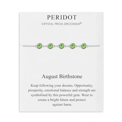 Image of Philip Jones August Birthstone Bracelet Created with Peridot Zircondia® Crystals