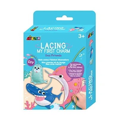 Image of Avenir CH211799 My First Lacing Kit Sea Friends Improve Sewing and Stitching Skills Creative Fun for Kids 3+, Multi Coloured
