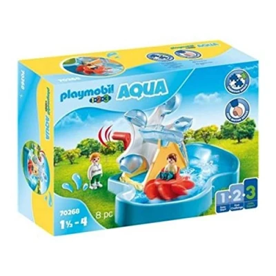 Image of Playmobil 1.2.3 AQUA 70268 Water Wheel Carousel, for Children Ages 2+