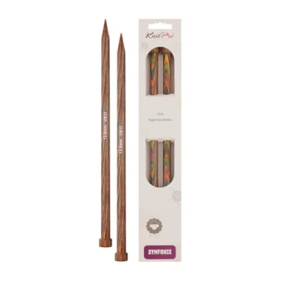 Image of KnitPro KP20242 30 cm x 12 mm Symfonie Single Pointed Needles, Multi Color