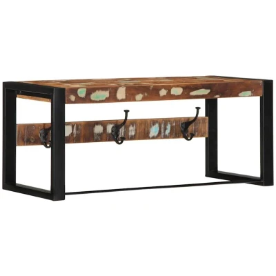 Image of vidaXL Coat Rack Multicolour 80x35x35 cm Solid Wood Reclaimed