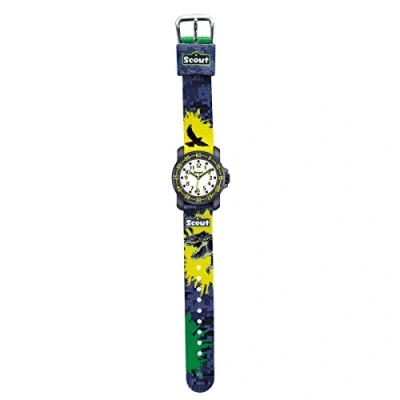 Image of Scout Boys&#039; Analogue Quartz Watch Textile 280376039, Yellow, Grey, Casual