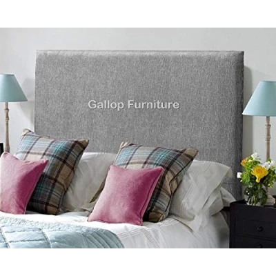 Image of Gallop Sleep Plain Chenille Divan Bed Headboard Super Padded Sturdy Supplied with Struts (Silver, Single 3 FEET, Height 24 INCHES)
