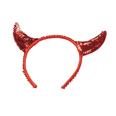 Image of Bristol Novelty BA512 Sequin Devil Horns Small Red 1pc, unisex child