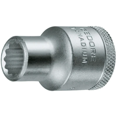 Image of GEDORE Socket, 1/2&quot; 12.5 mm drive, Bi hex, 8 AF, Tool, D 19 8, Chrome plated steel