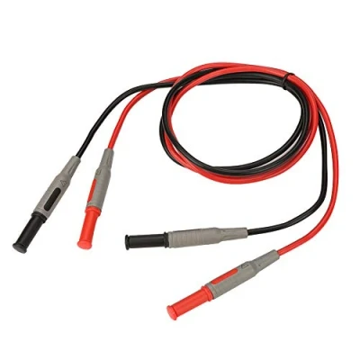 Image of P1032 Banana Plug Test Leads, 4mm Line Injection Molded Straight to Multimeter Wire Cable, Cable