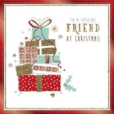 Image of Hotchpotch Greetings Card Special Friend Christmas Handmade Morello