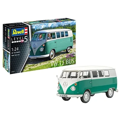 Image of Revell 07675 VW T1 Bus 1:24 Scale Unbuilt/Unpainted Plastic Model Kit