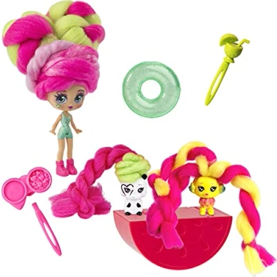 Image of Candylocks Kiwi Kimmi Hair Toy Doll and 2 Animals