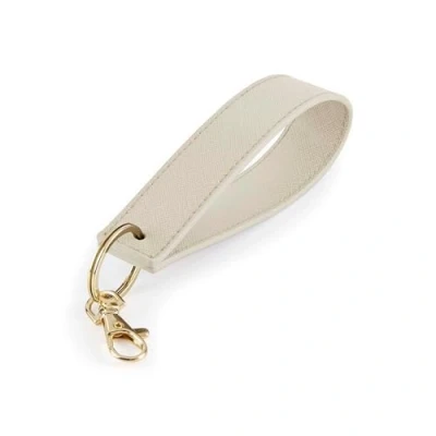 Image of BagBase BG747 Boutique Wristlet &amp; Key Clip Saffiano Fine Grain Leather Look Stylish Accessory for bags Clutch Oyster