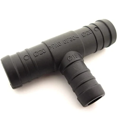 Image of 2x Hose Tube Pipe 3 way T Piece 16mm to 20mm Connector Joiner Air Fuel Water FREE FIRST CLASS UK POSTAGE!