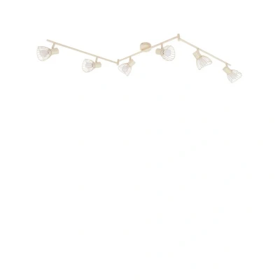 Image of Lindby ceiling light Piena, beige, 6 bulb, metal, 150cm