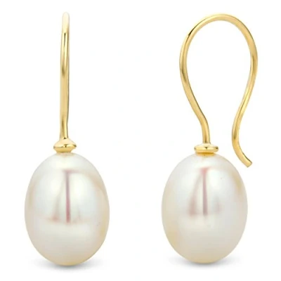 Image of Miore earrings Women Drop Freshwater Pearls Yellow Gold 14 Kt / 585