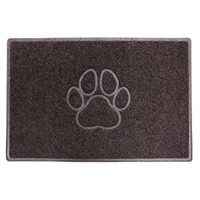 Image of Nicoman Paw Embossed Shape Indoor Outdoor Dirt Trapper Door Mat Washable Barrier Heavy Duty Doormat (Watertight Rubber Back, Large, Brown, 90 x 60cm)