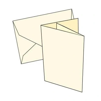 Image of Cards 2 Fold A6 Ivory 10 Pk No aperture