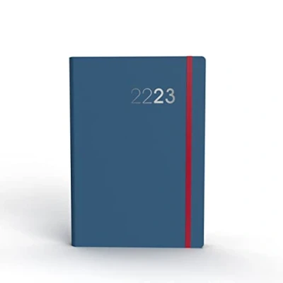 Image of Collins Legacy A5 Week To View Mid Year Academic 2022 23 Diary Blue (CL53M.60 2223) Student Journal Planner with diary, notes and timetables