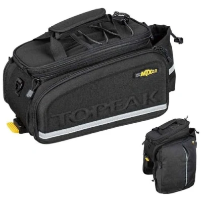 Image of Topeak MTX 2.0 TrunkBag DXP Water Resistant Cycle Trunk Bag with expandable pannier sides, Compatible all QuickTrack racks, Black